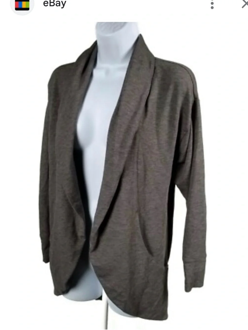 LOFT woman Lightweight Gray Open-Front Shirt Jacket